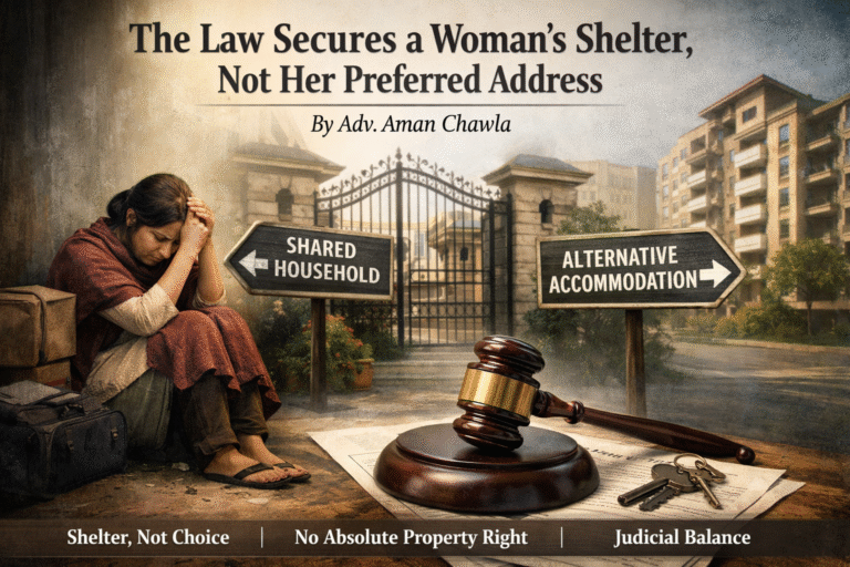 Right to Residence DV Act: Shelter Guaranteed, Not Property or Choice of Address