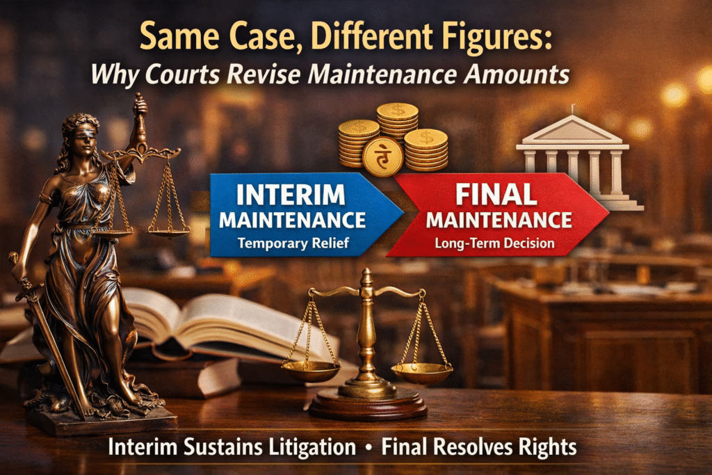 interim vs final maintenance in India explained