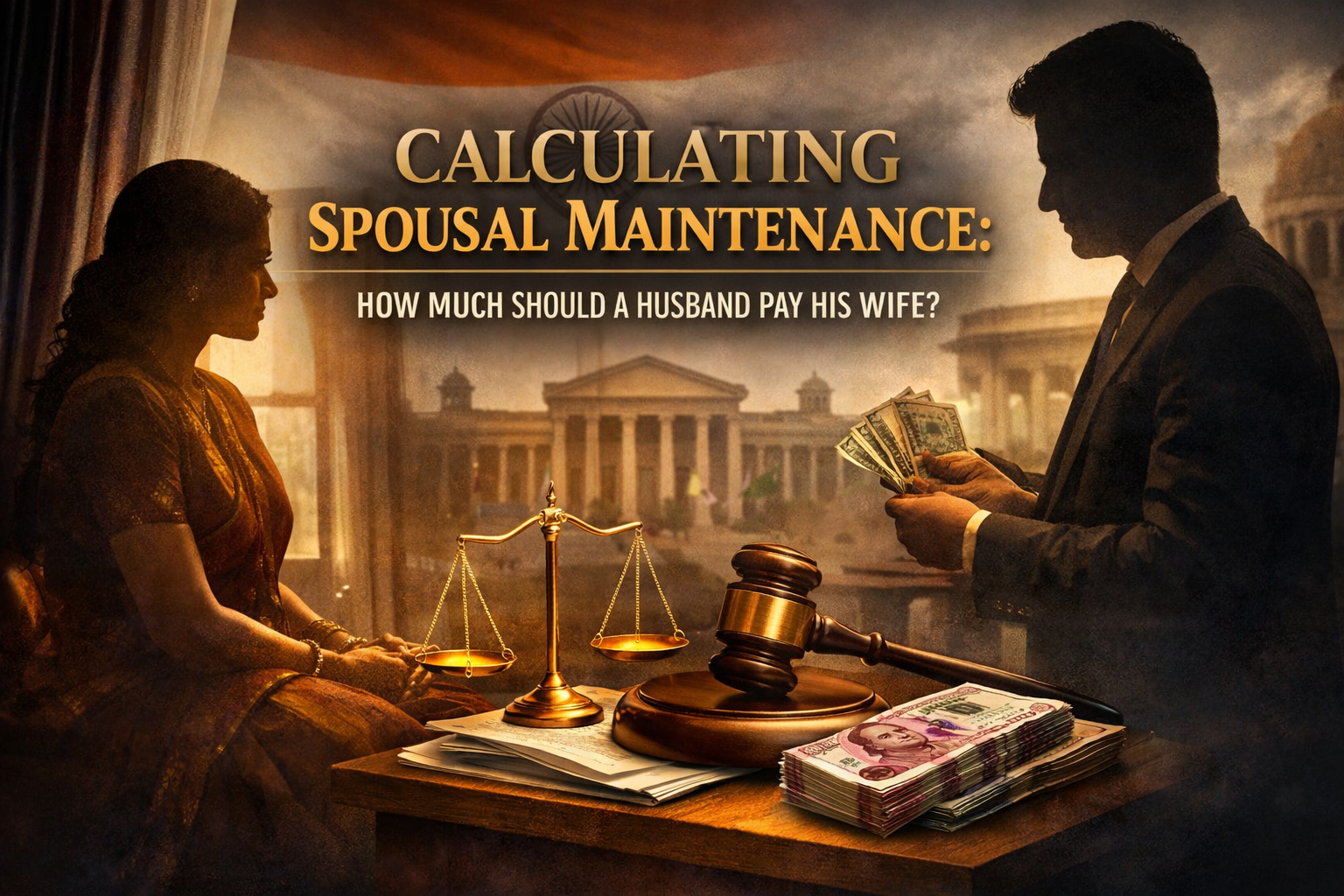 wife maintenance calculation India explained through judicial assessment assessment of spousal support under family law