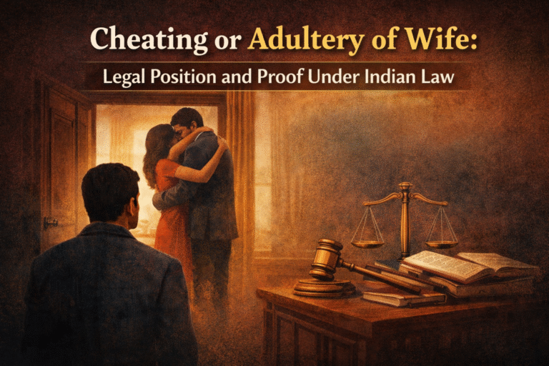 Cheating or Adultery of Wife: Legal Position and Proof Under Indian Law