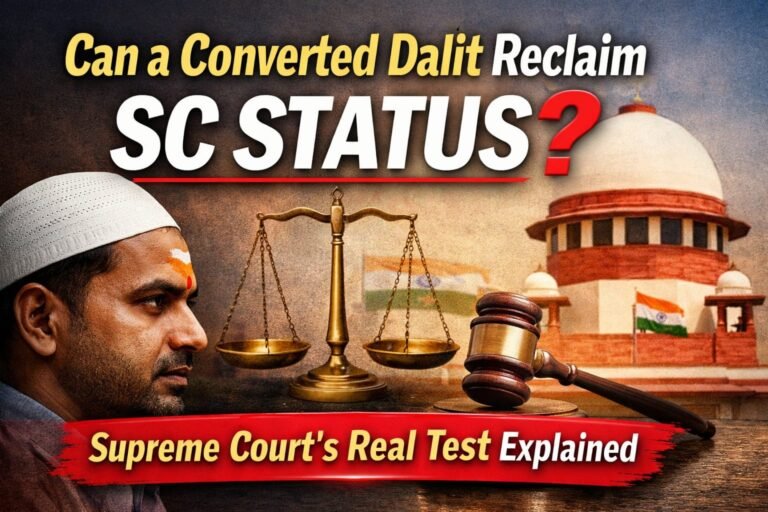 Can a Converted Dalit Reclaim SC Status? Supreme Court’s Real Test Explained