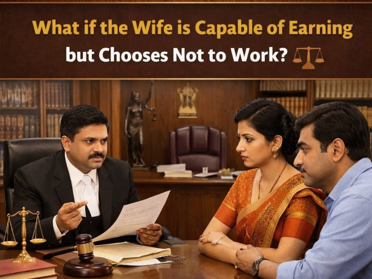 What if the Wife is Capable of Earning but Chooses Not to Work?