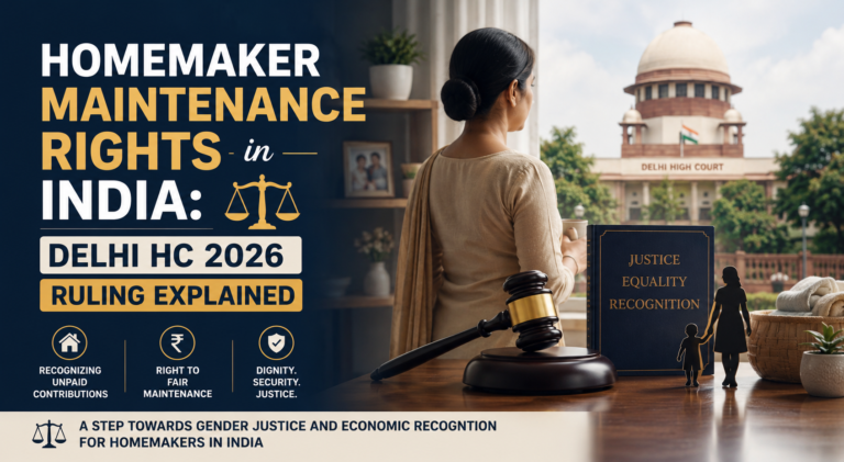 A Homemaker Does Not Sit Idle” What the Delhi High Court’s 2026 Ruling Means for Maintenance in India