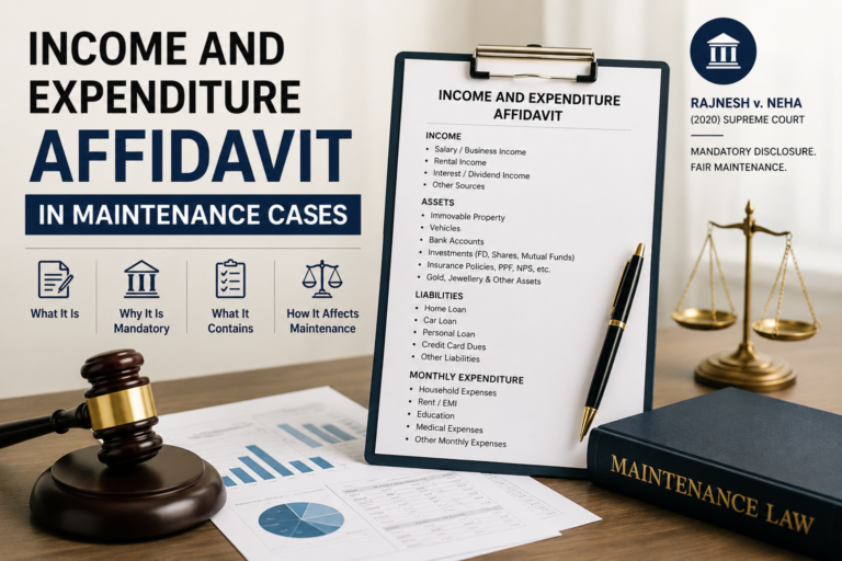 What Is an Income and Expenditure Affidavit in a Maintenance Case?