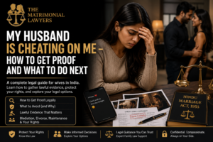 My Husband Is Cheating on Me – legal guide for wives in India explaining how to gather lawful evidence, protect legal rights, and understand divorce options.