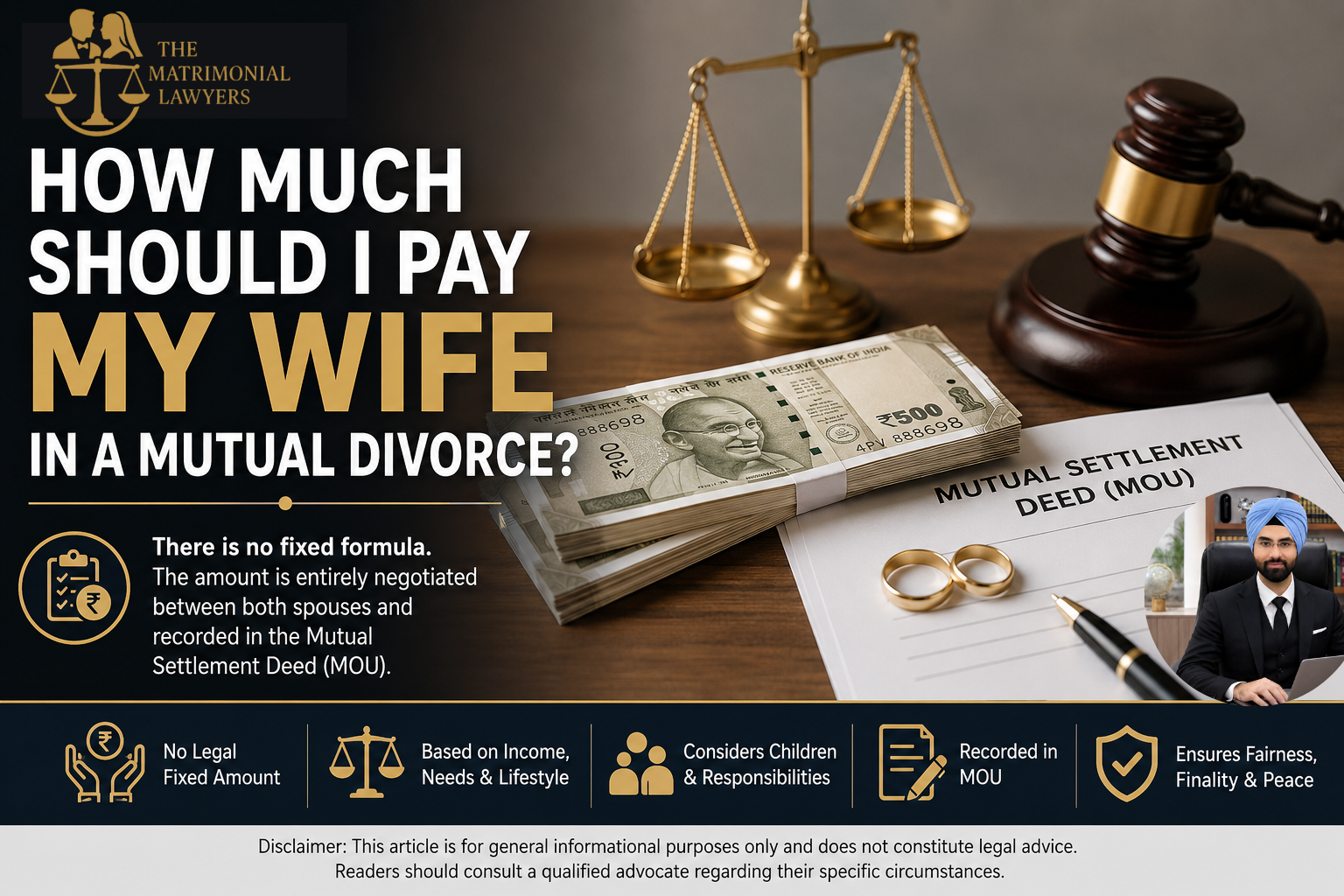 How much should I pay my wife in a mutual divorce in India