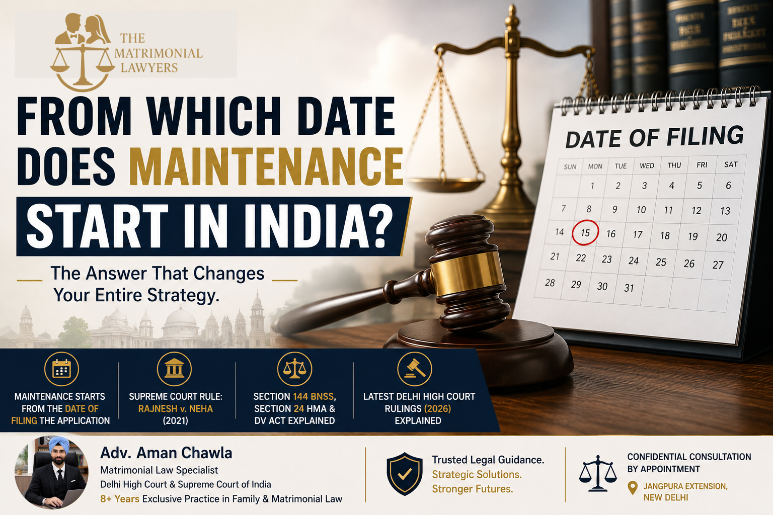 From which date does maintenance start in India under Section 144 BNSS