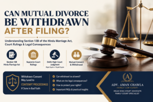 Can mutual divorce be withdrawn after filing under Section 13B of the Hindu Marriage Act