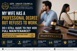 Qualified wife maintenance in India explained with Delhi High Court and Allahabad High Court rulings for 2026.