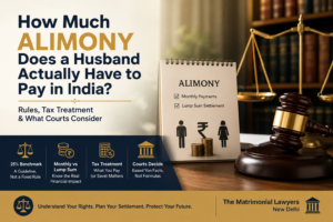 How much alimony does a husband have to pay in India – alimony calculation, tax treatment and settlement options