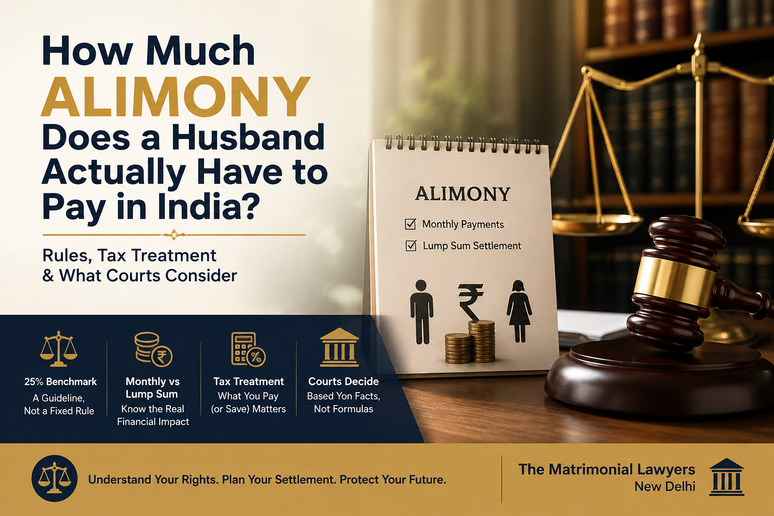 How much alimony does a husband have to pay in India – alimony calculation, tax treatment and settlement options