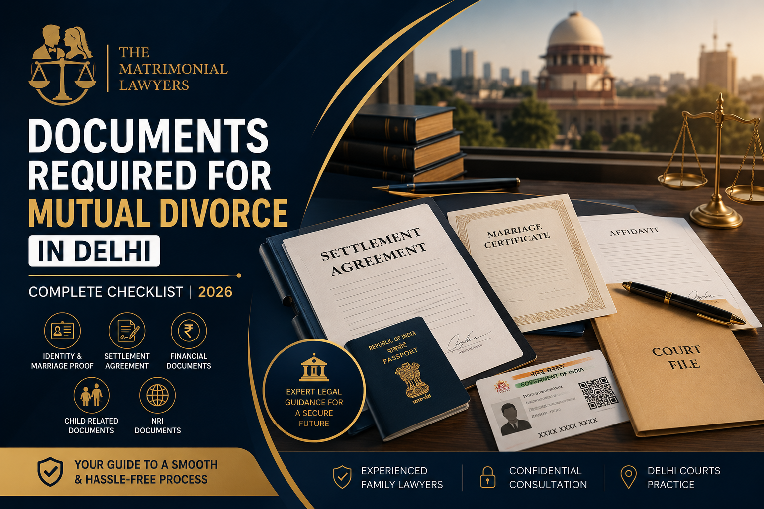 Documents required for mutual divorce in Delhi – complete 2026 checklist