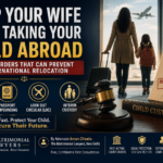 Father seeking legal protection to stop wife from taking child abroad from India through court injunction and custody orders.