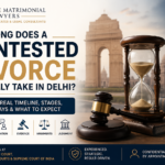 Contested divorce timeline in Delhi showing stages of a divorce case
