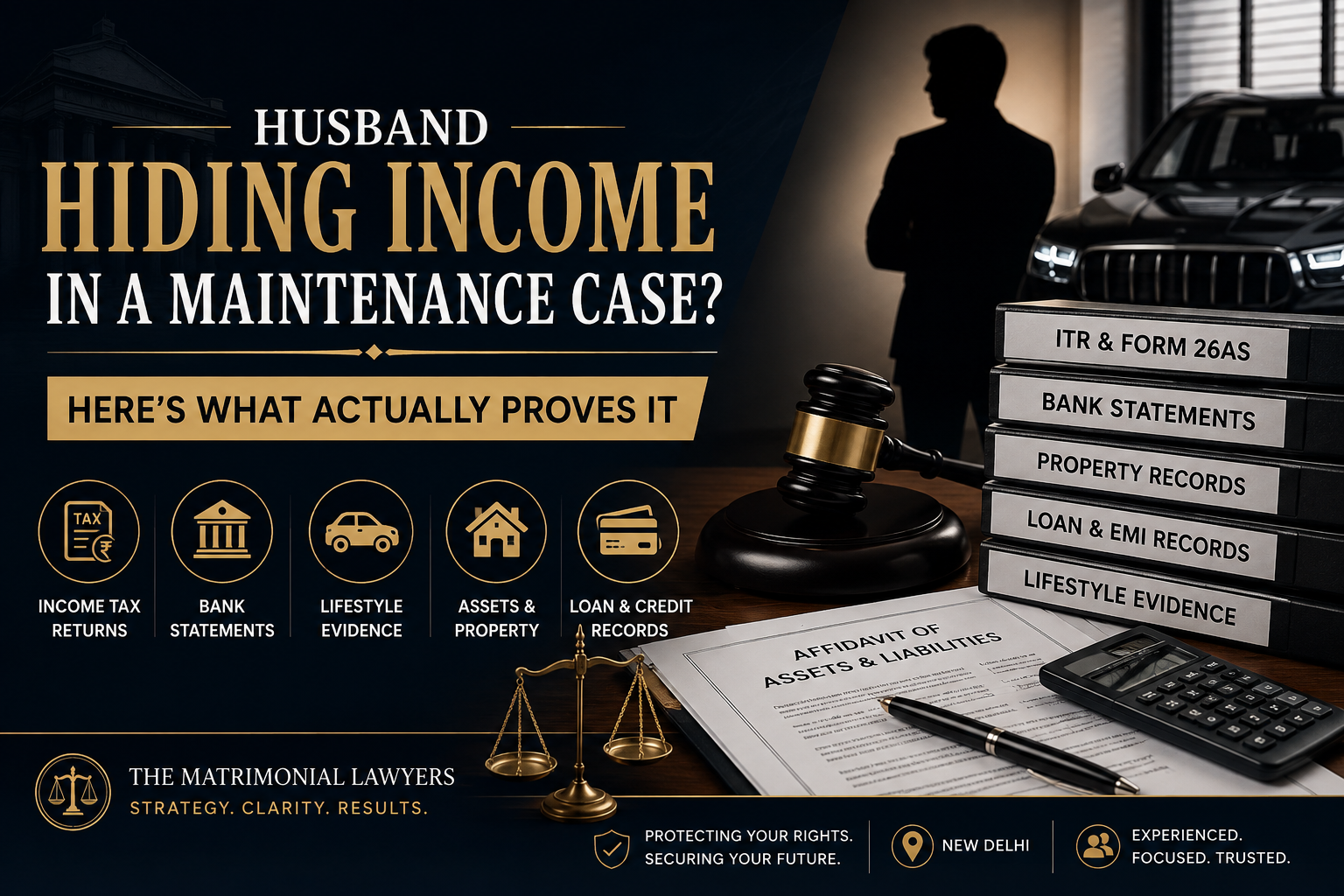 Husband hiding income in maintenance case – evidence and legal remedies