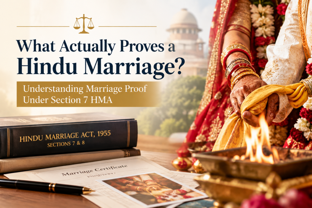 Proof of Hindu marriage under Section 7 Hindu Marriage Act
