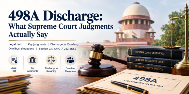 Discharged in a 498A Case: What Every Verified Judgment on the Subject Actually Says