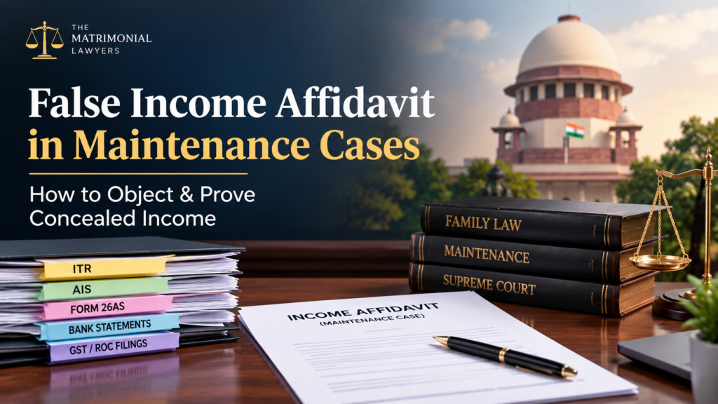 False income affidavit in maintenance cases