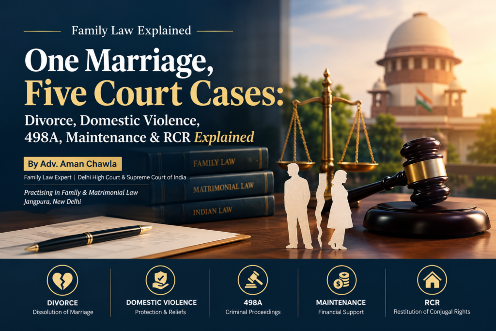 One Marriage, Five Court Cases: Divorce, Domestic Violence, 498A, Maintenance and RCR Explained