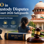 POCSO in Child Custody Disputes – Supreme Court 2026 safeguards, featuring the Supreme Court of India, POCSO Act 2012, child custody, and legal protection imagery.