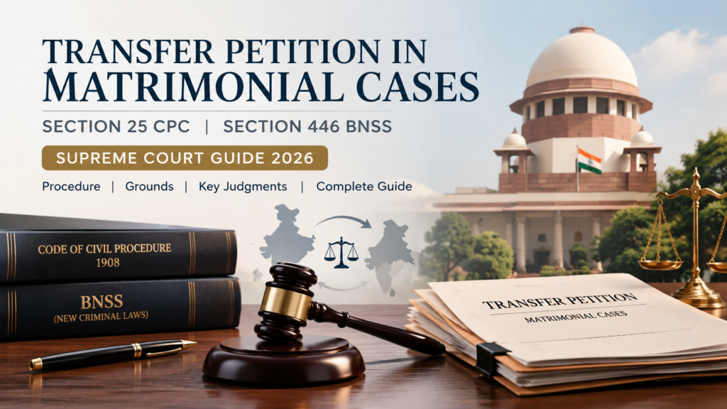 Transfer petition in matrimonial cases under Section 25 CPC and Section 446 BNSS