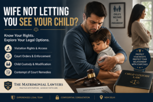 Wife not letting father see child and legal remedies for visitation rights in India