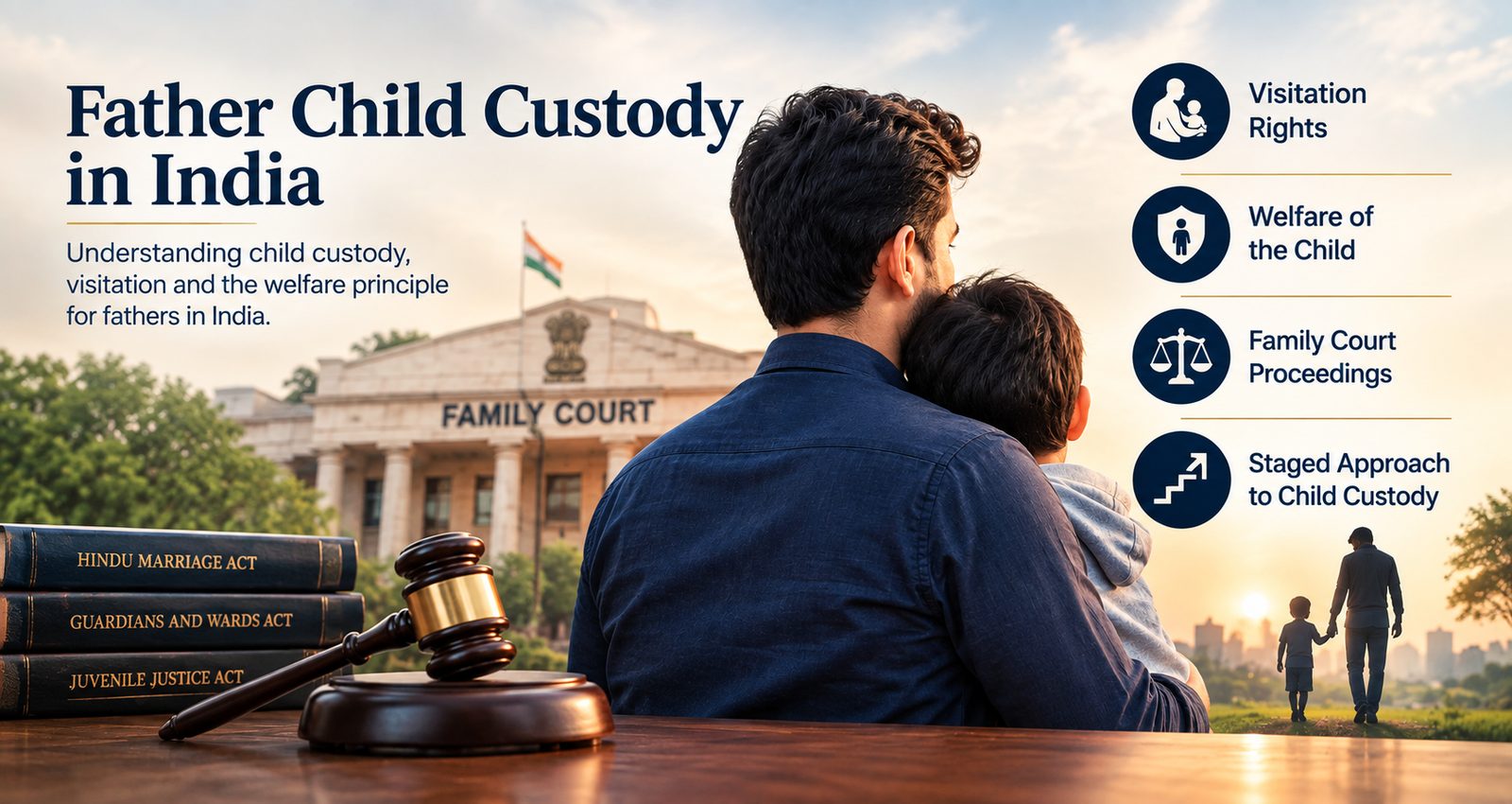 Father child custody in India and visitation rights under family law