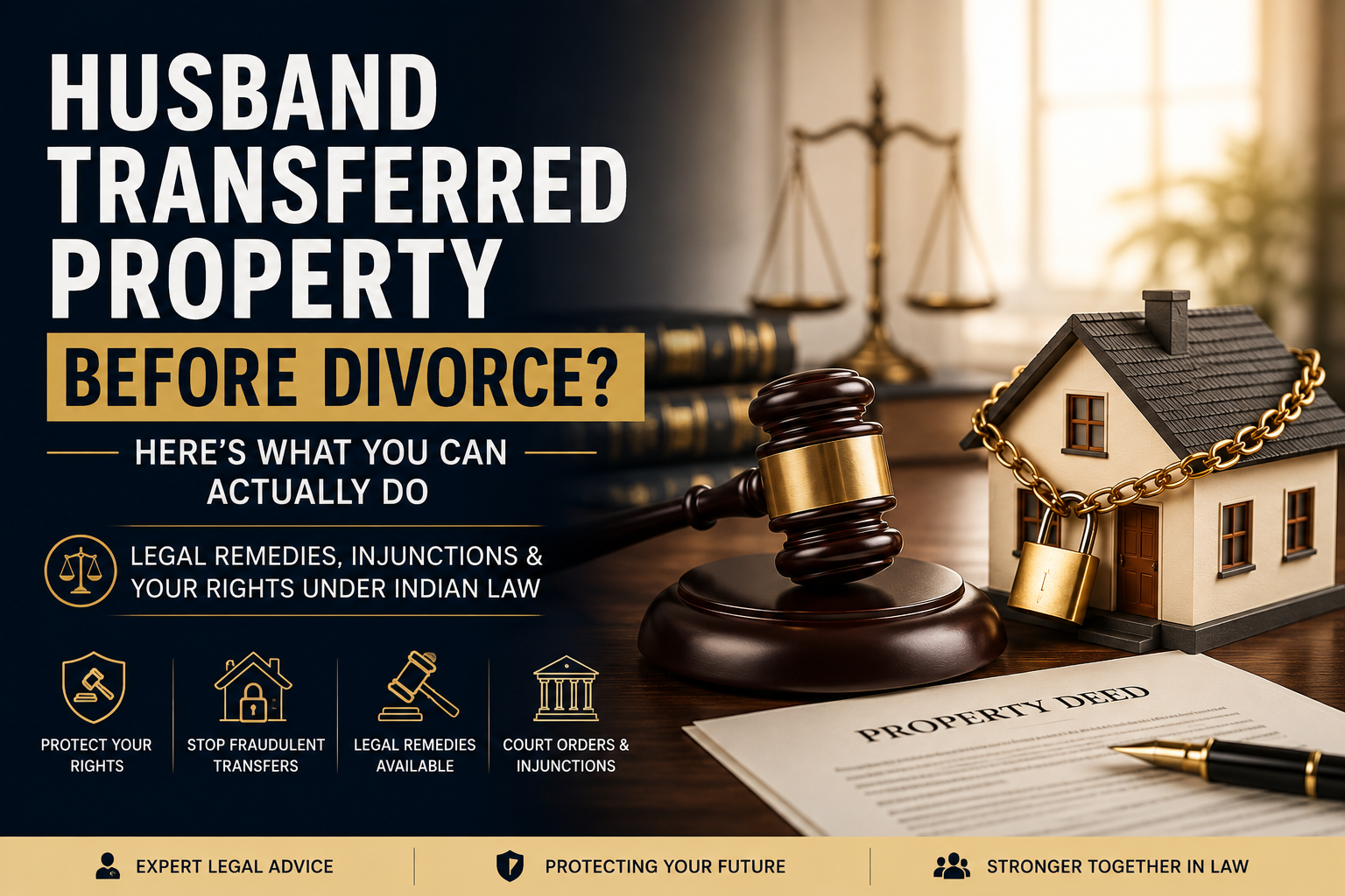 Husband transferred property before divorce legal remedies in India