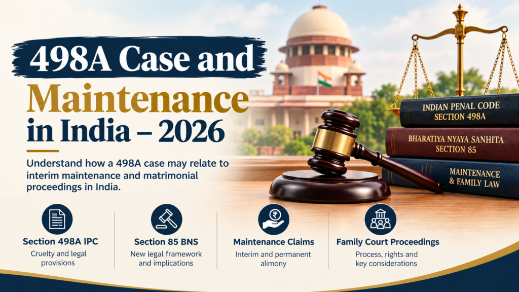 498A Case and Maintenance in India (2026): Can a Cruelty Complaint Affect Interim Maintenance?