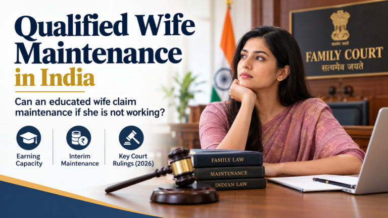Qualified Wife Maintenance in India: Can a Highly Educated Wife Who Isn’t Working Still Claim It? (2026)