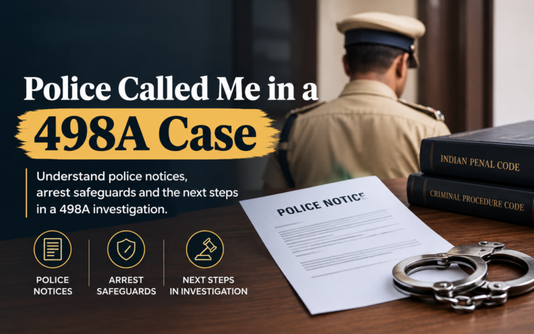 Police called me in a 498A case — understanding police notices and legal steps